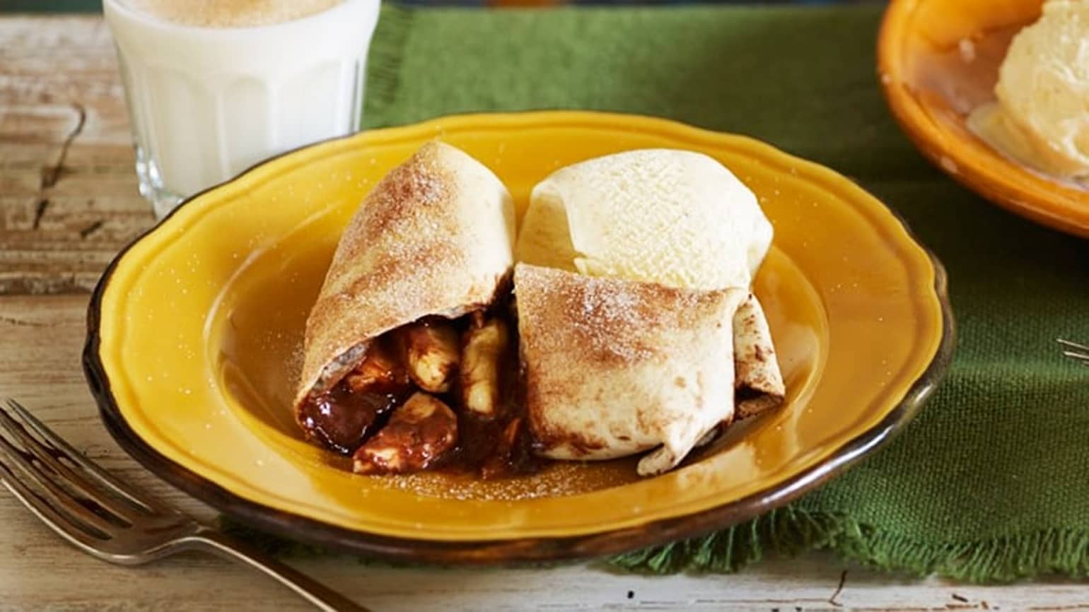 baked-banana-chocolate-chimichangas